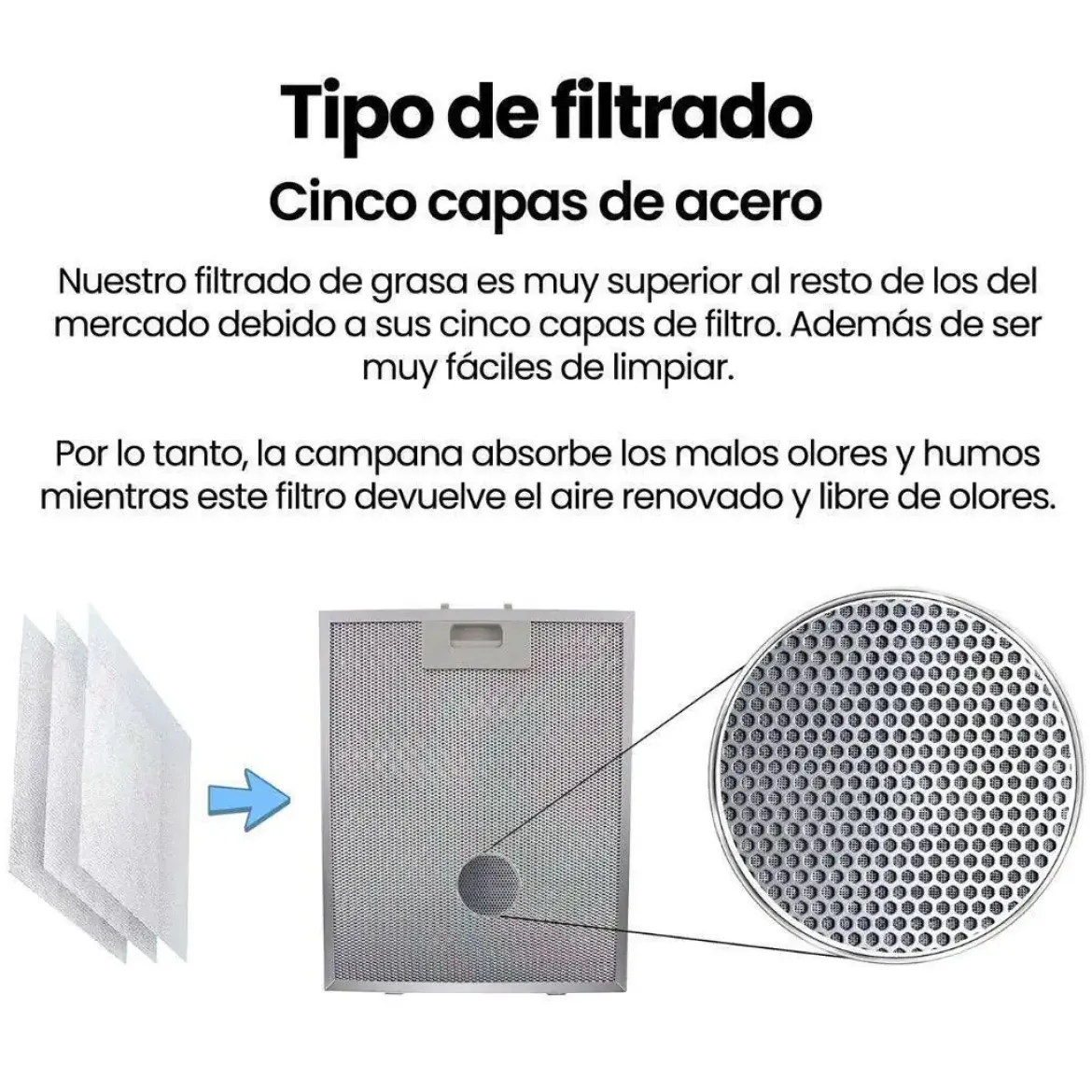 Campana Decorativa Infiniton Cristal Negro 60 cm A++ CMPTRALN68R