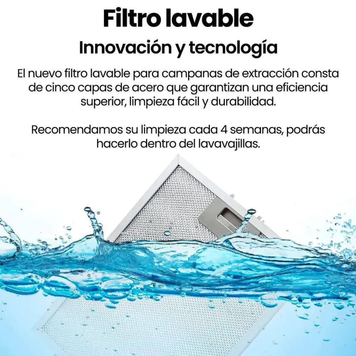 Campana Decorativa Infiniton Cristal Negro 60 cm A++ CMPTRALN68R