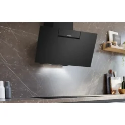 Campana Pared Inclinada Cristal Negro SIEMENS 80cm A+ LC87KFN60