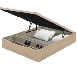 Canapé Abatible con Zapatero Madera 25 FLEX Natural de 150x190 cm