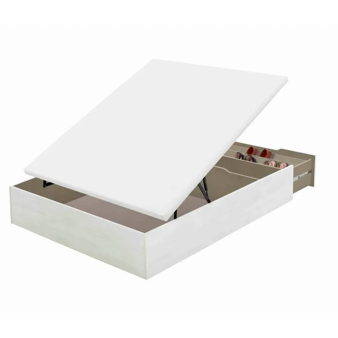 Canapé Abatible con Zapatero Madera 25 FLEX Blanco Veta de 150x190 cm