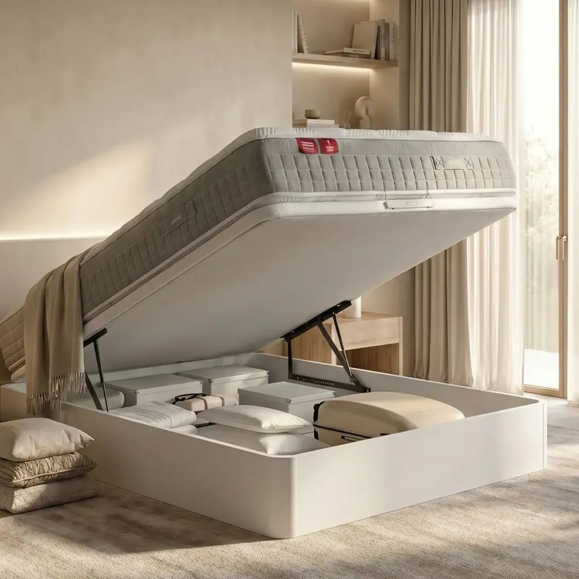 Canapé Abatible Naturbox 2.0 Blanco 150x190 PIKOLIN AP11537