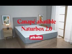 Canapé Abatible Naturbox 2.0 PLUS Blanco 105x200 PIKOLINAP11547