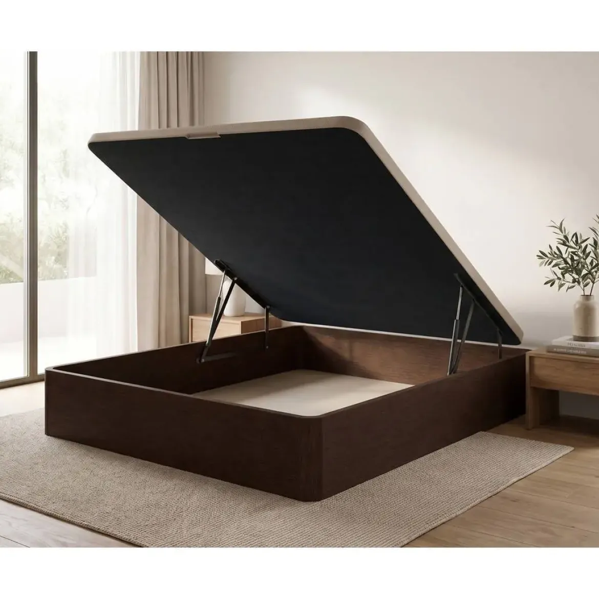 Canapé Abatible 90x190 cm de Gran Capacidad con Tapa 3D SIL 30 mm