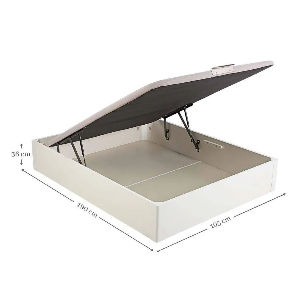 Canapé Pikolin Abatible color Blanco de 105x190 DESIGN AP11807