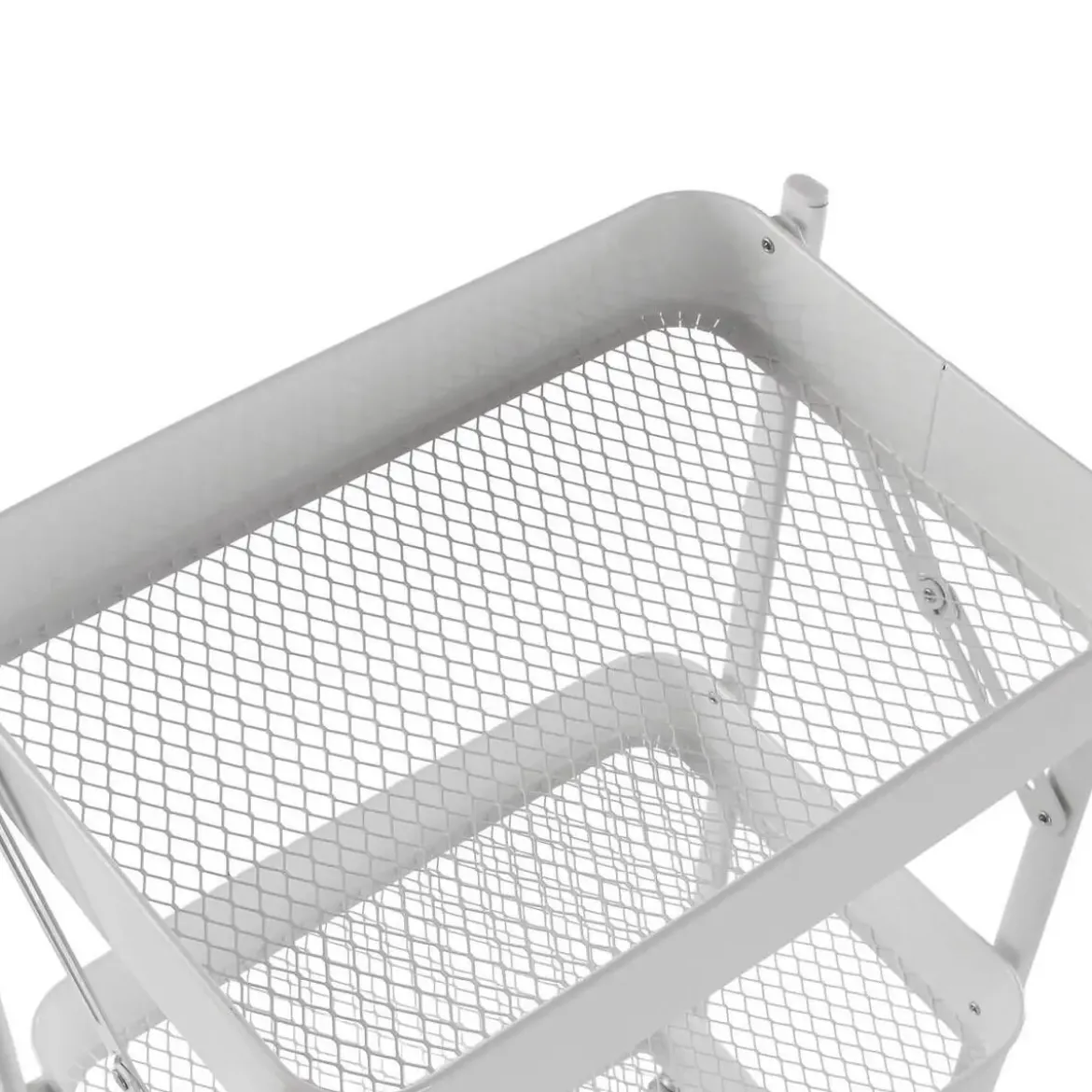 Carro Plegable Metálico con 3 Cestas en Color Blanco 22250186