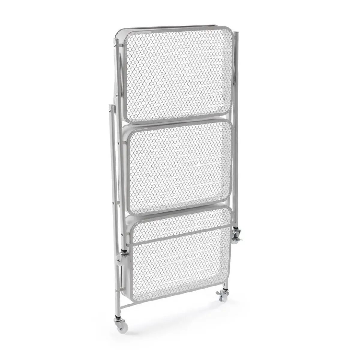 Carro Plegable Metálico con 3 Cestas en Color Blanco 22250186