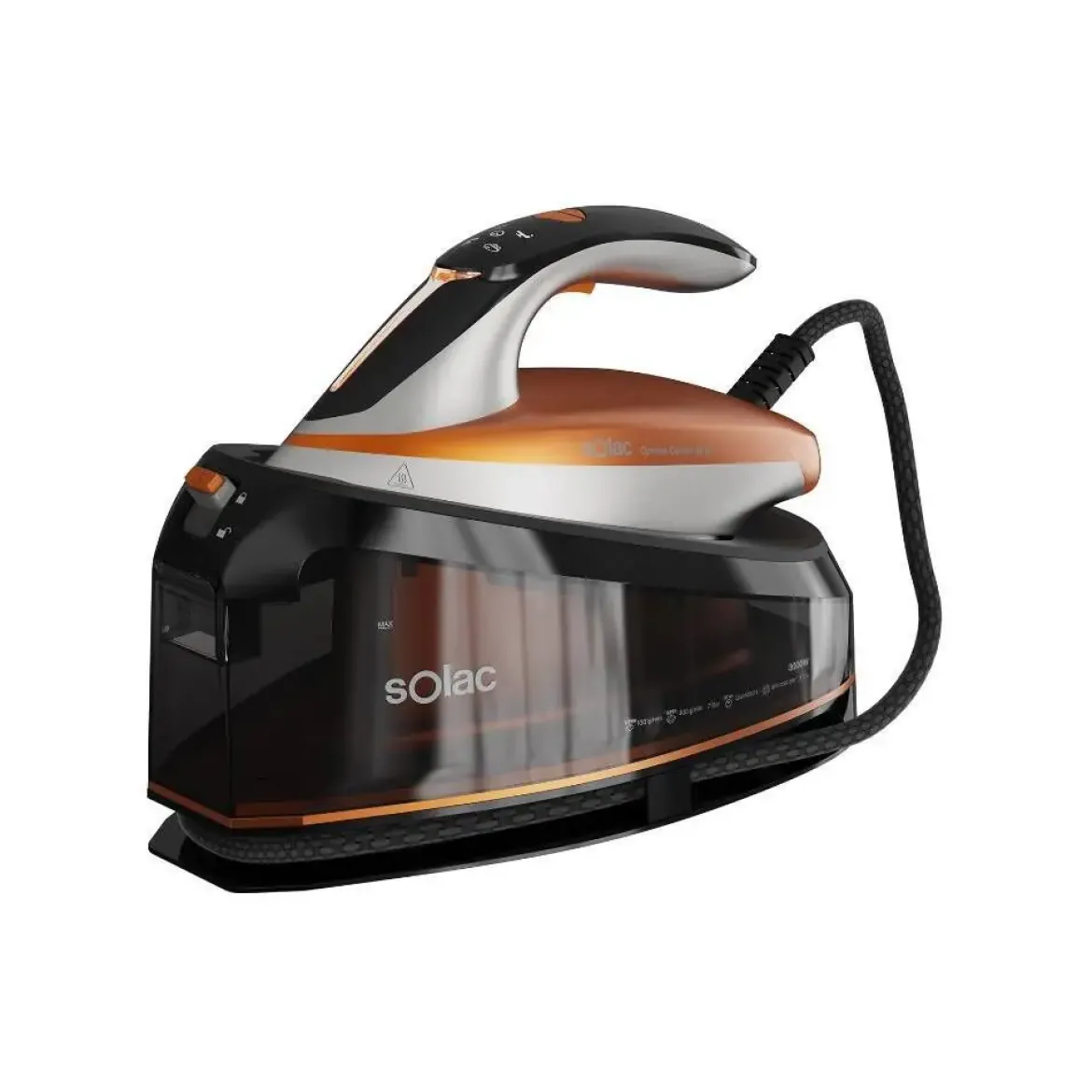 Centro de Planchado 3000W con Vapor 7 Bares SOLAC CPB6110 OPTIMA CENTER