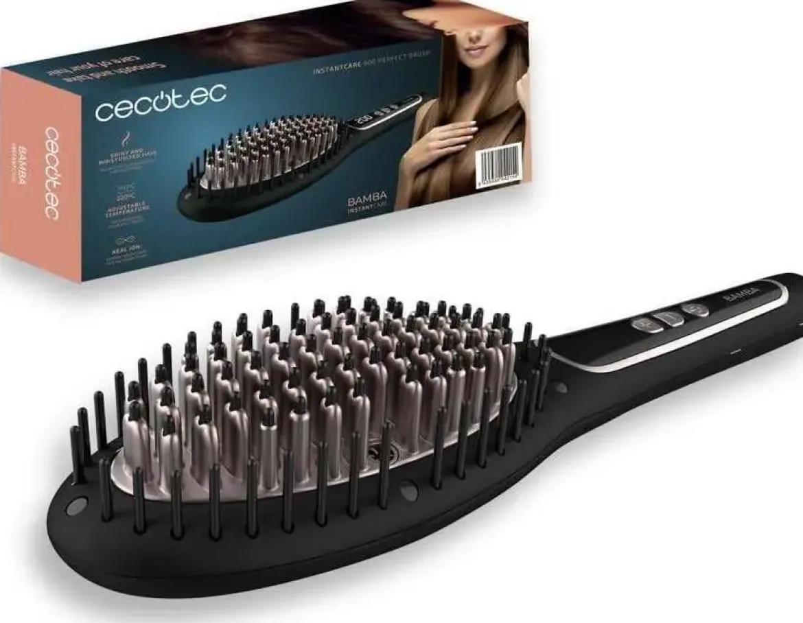 Cepillo Alisador con Cerámica y Queratina BAMBA INSTANTCARE 900 PERFECT BRUSH