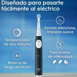 Cepillo Eléctrico Braun IO2 Negro con Funda Viaje IO2NEGRO