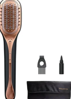 Cepillo Moldeador Reparador Rowenta Hair Therapist™ Tecnología Thermal Care Negro CF9940