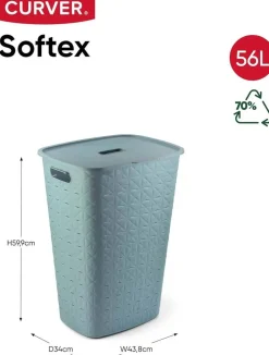 Cesto de Ropa 56L en color Azul Bruma SOFTEX