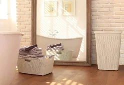 Cesto de ropa 55L MYSTYLE vintage blanco CURVER 216582