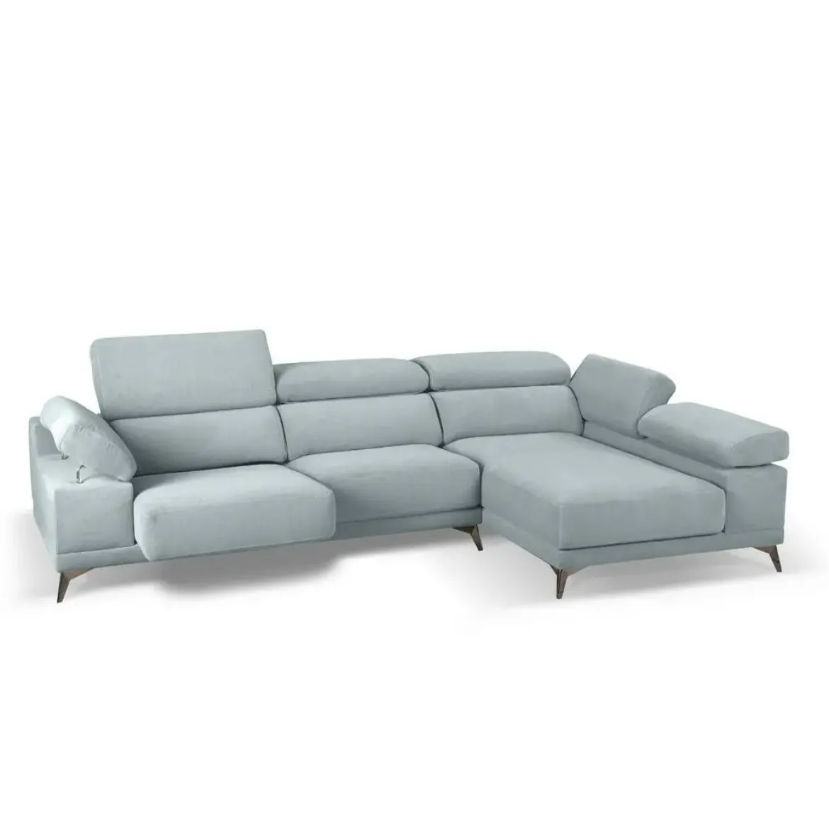 Chaise Longue con Asientos Deslizantes Tapizado en Tela Derecha NIZA