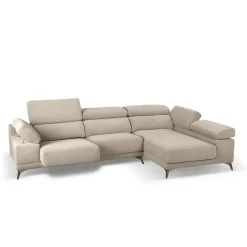 Chaise Longue con Asientos Deslizantes Tapizado en Tela Derecha NIZA