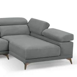 Chaise Longue con Asientos Deslizantes Tapizado en Tela Derecha NIZA