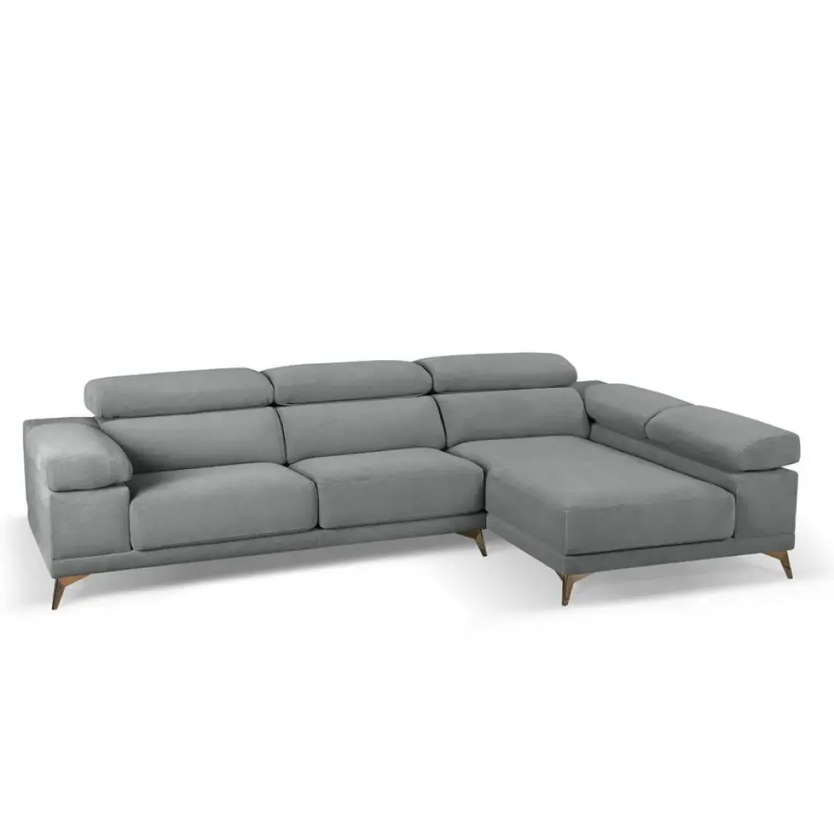Chaise Longue con Asientos Deslizantes Tapizado en Tela Derecha NIZA