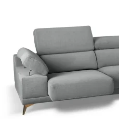 Chaise Longue con Asientos Deslizantes Tapizado en Tela Derecha NIZA