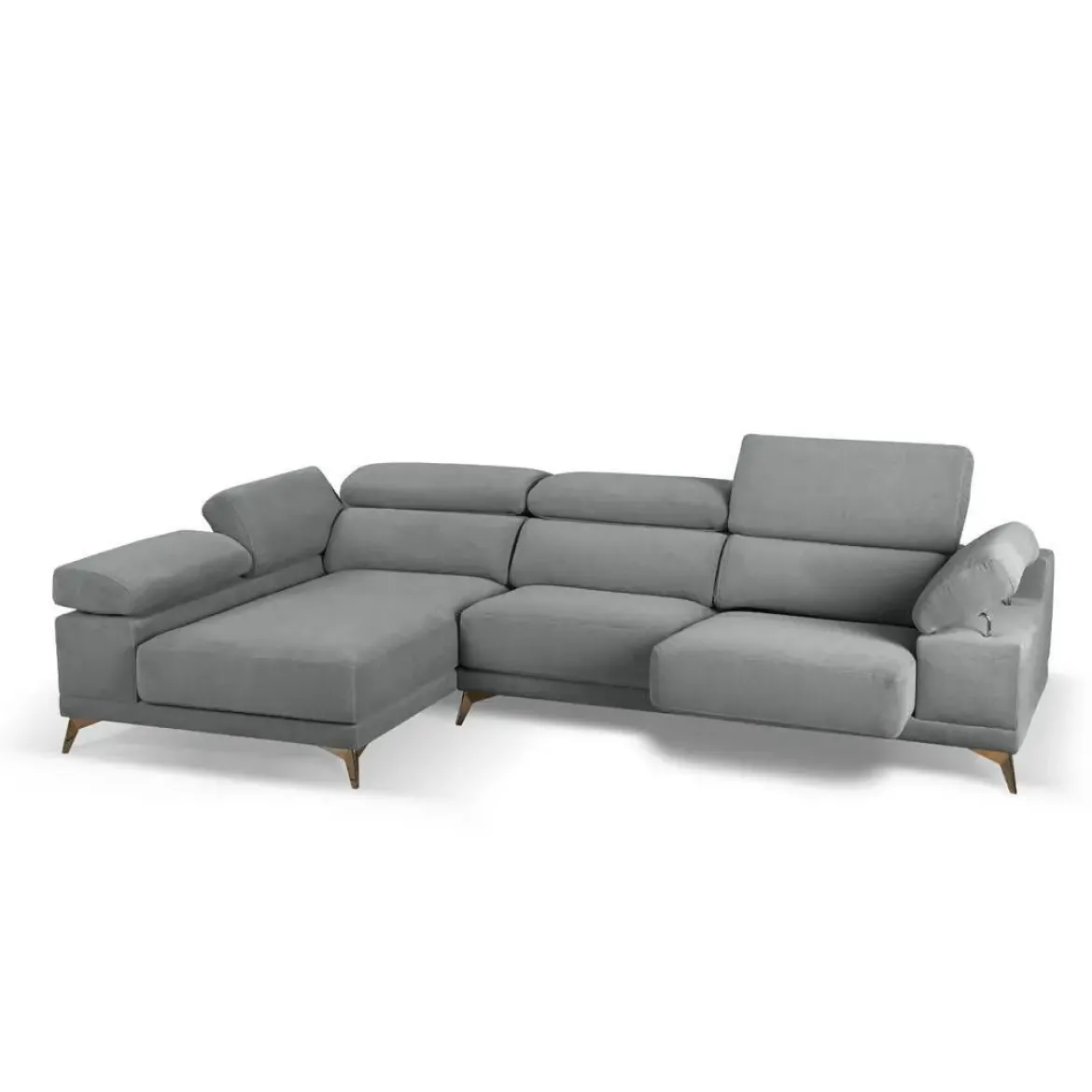 Chaise Longue con Asientos Deslizantes Tapizado en Tela Izquierda NIZA