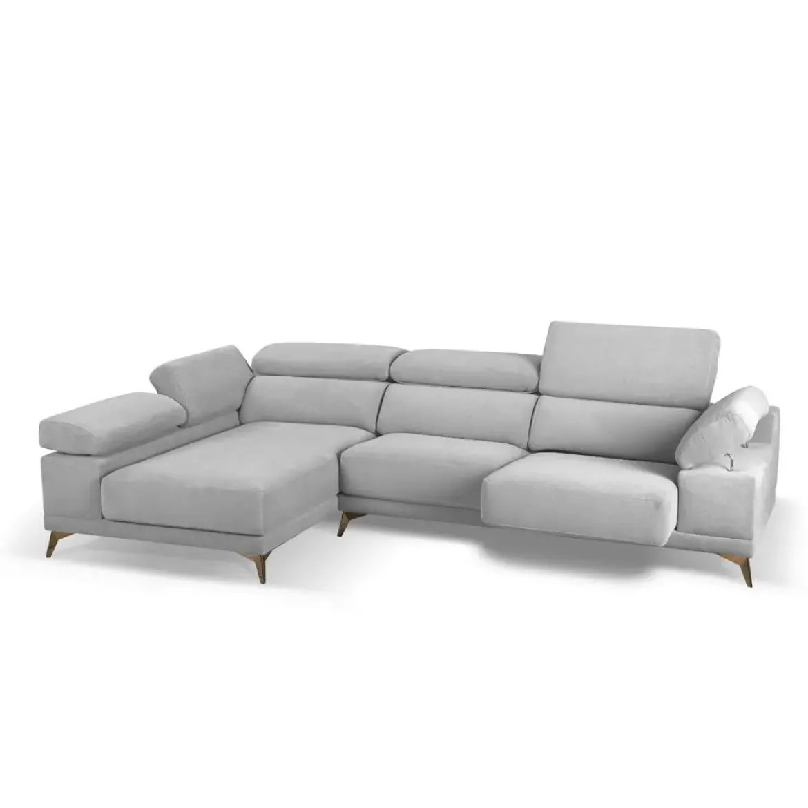 Chaise Longue con Asientos Deslizantes Tapizado en Tela Izquierda NIZA
