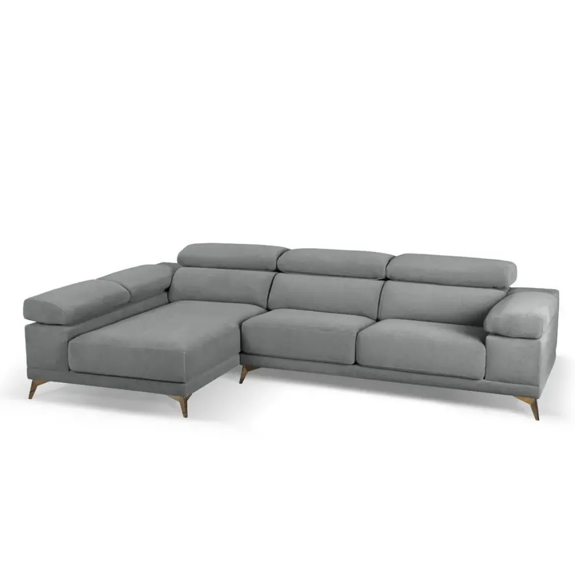 Chaise Longue con Asientos Deslizantes Tapizado en Tela Izquierda NIZA