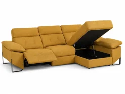 Chaiselongue Derecha 312 cm Relax Eléctrico con Arcón Tapizado en Poliéster XENA