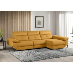Chaiselongue Derecha 312 cm Relax Eléctrico con Arcón Tapizado en Poliéster XENA