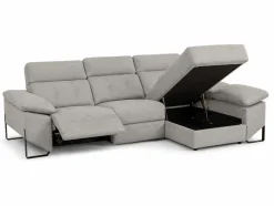 Chaiselongue Derecha 312 cm Relax Eléctrico con Arcón Tapizado en Poliéster XENA