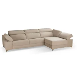 Chaiselongue Derecha 3 Plazas 306 cm Relax Eléctrico Tapizado en Poliéster OLIMPIA