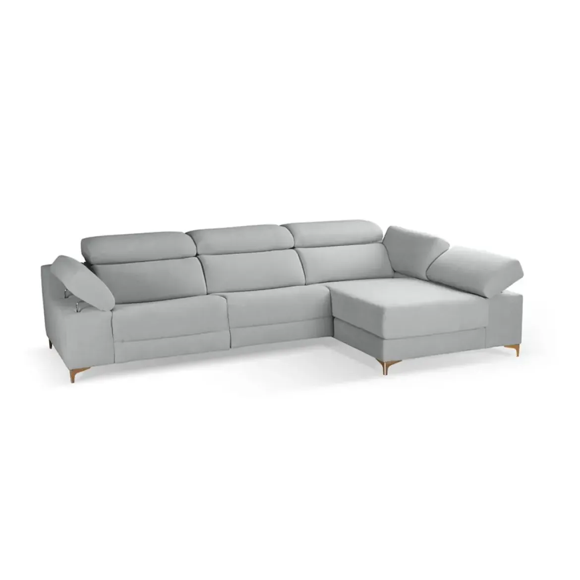 Chaiselongue Derecha 3 Plazas 306 cm Relax Eléctrico Tapizado en Poliéster OLIMPIA