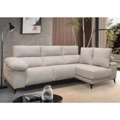 Chaise Longue Eléctrico con Arcón Derecha Tapizado en Tela DANA