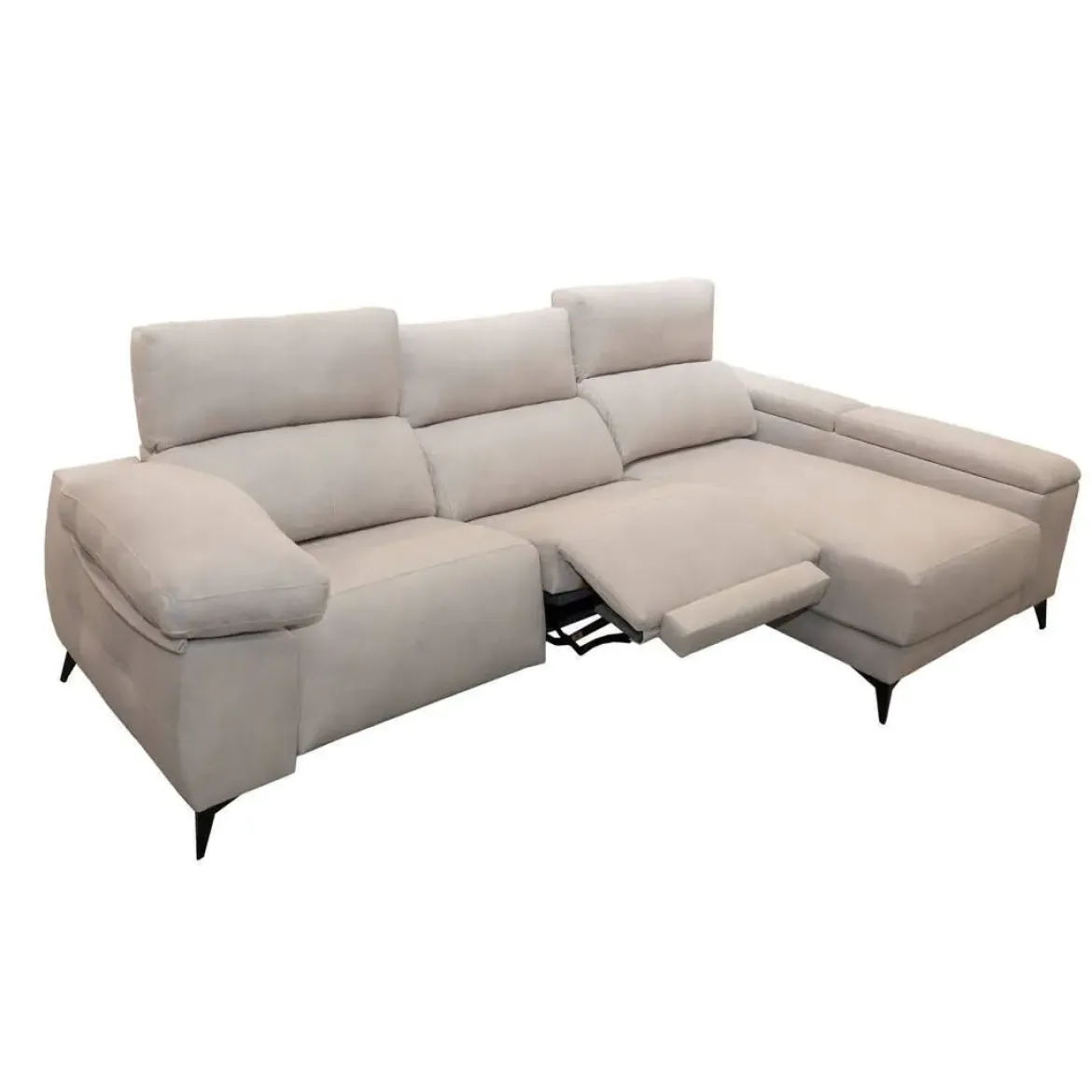 Chaise Longue Eléctrico con Arcón Derecha Tapizado en Tela DANA