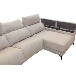 Chaise Longue Eléctrico con Arcón Derecha Tapizado en Tela DANA