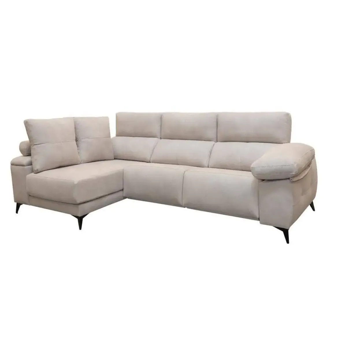 Chaise Longue Eléctrico con Arcón Izquierda Tapizado en Tela DANA