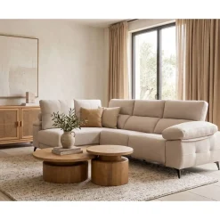 Chaise Longue Eléctrico con Arcón Izquierda Tapizado en Tela DANA