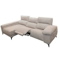 Chaise Longue Eléctrico con Arcón Izquierda Tapizado en Tela DANA