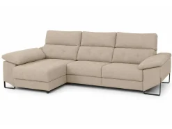 Chaiselongue Izquierda 312 cm Relax Eléctrico con Arcón Tapizado en Poliéster XENA