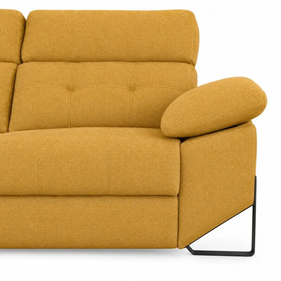 Chaiselongue Izquierda 312 cm Relax Eléctrico con Arcón Tapizado en Poliéster XENA