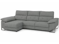Chaiselongue Izquierda 312 cm Relax Eléctrico con Arcón Tapizado en Poliéster XENA