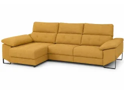 Chaiselongue Izquierda 312 cm Relax Eléctrico con Arcón Tapizado en Poliéster XENA