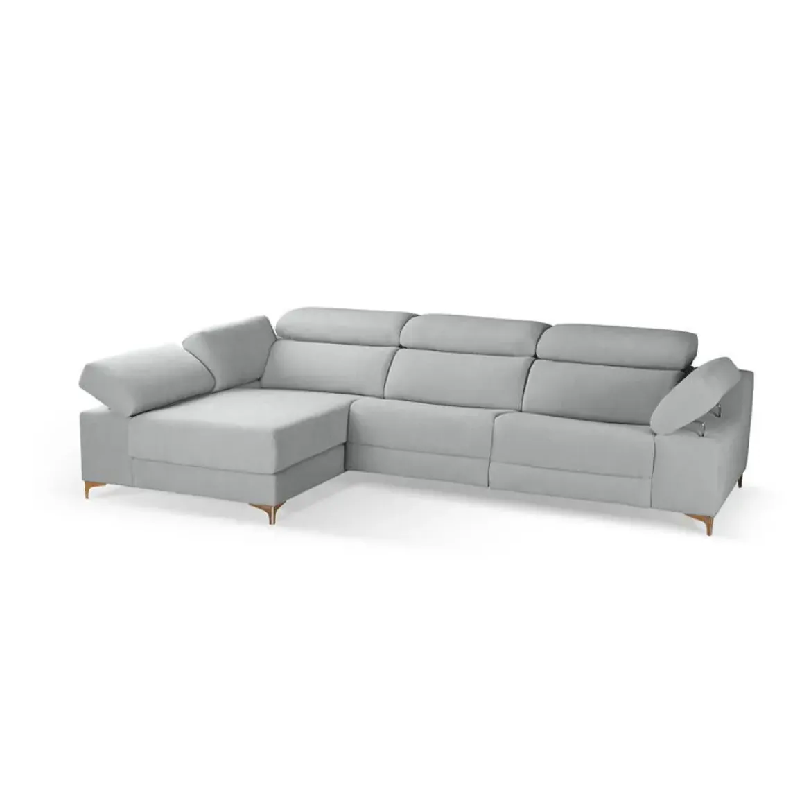 Chaiselongue Izquierda 3 Plazas 306 cm Relax Eléctrico Tapizado en Poliéster OLIMPIA