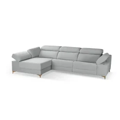 Chaiselongue Izquierda 3 Plazas 306 cm Relax Eléctrico Tapizado en Poliéster OLIMPIA