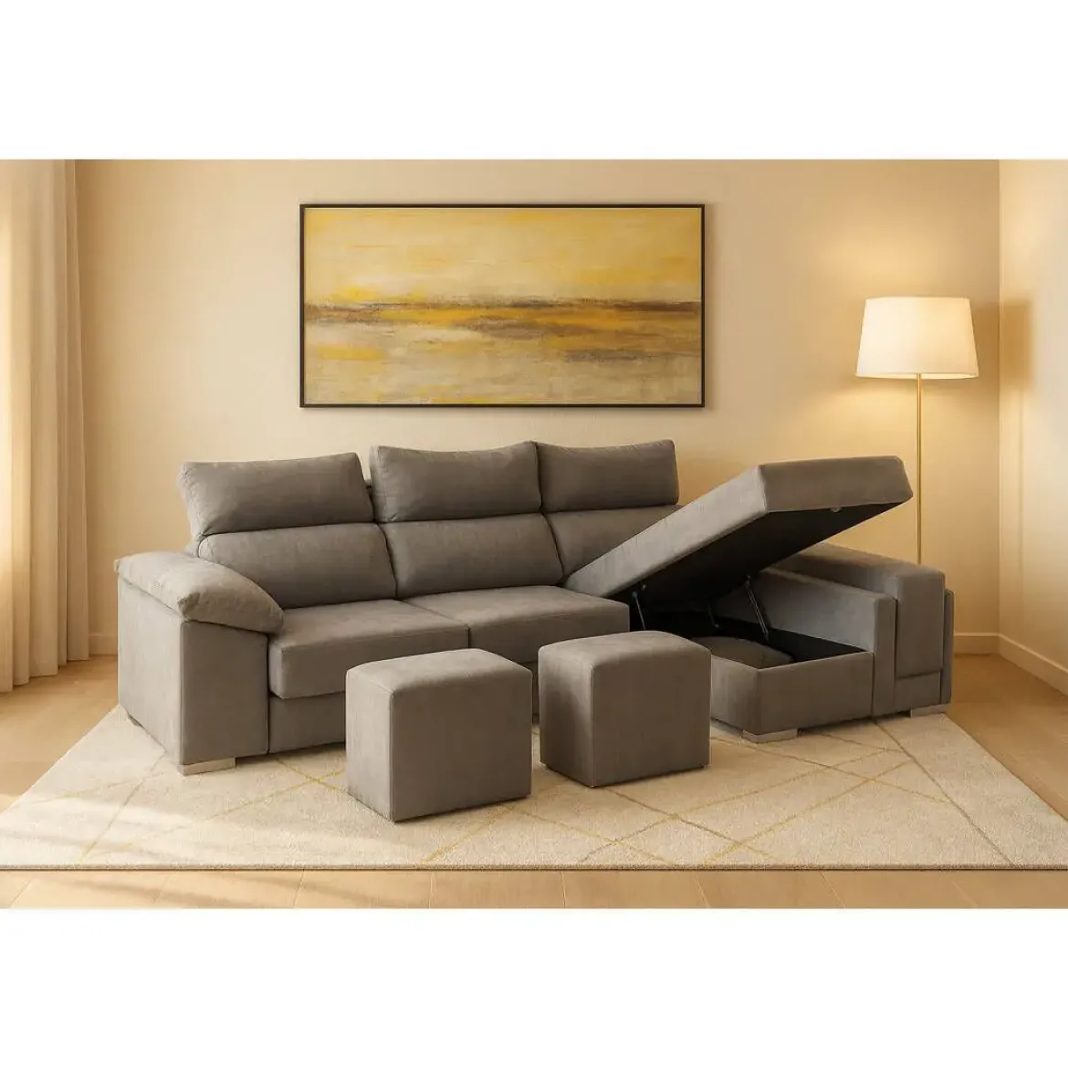 Chaise Longue 3 Plazas Deslizante a Derecha Kenia