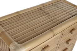 Cómoda de Dormitorio en Bambú y Ratán Natural MB-221751