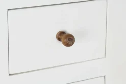 Cómoda de Madera Blanca con 8 Cajones en Mango y Acacia MB-207442