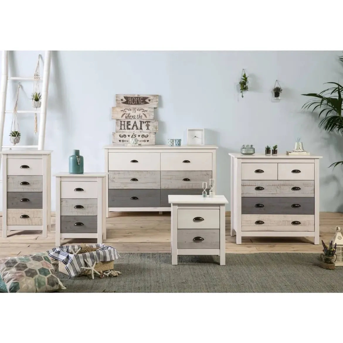 Cómoda de Madera con 3 Cajones ROMANTICA