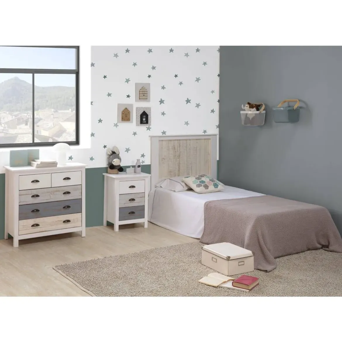 Cómoda de Madera con 3 Cajones ROMANTICA