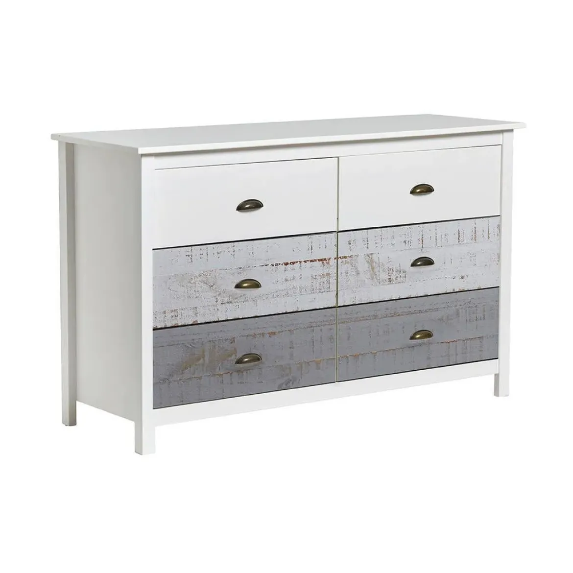 Cómoda de Madera con 6 Cajones ROMANTICA