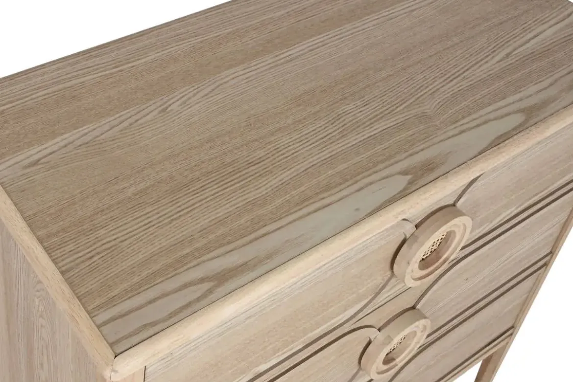 Cómoda de Madera de Abeto con 3 Cajones Natural MB-219391