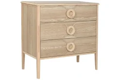 Cómoda de Madera de Abeto con 3 Cajones Natural MB-219391